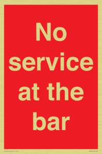 No service at the bar